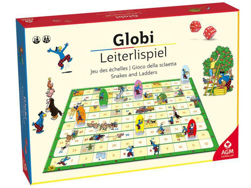 [887162] AGM Kinderspiel Globi Leiterlispiel Bauernhof