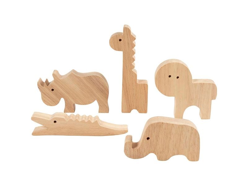 [1994751] Creativ Company Holzartikel Safari 3-14.5 x 2 cm, 10 Stück