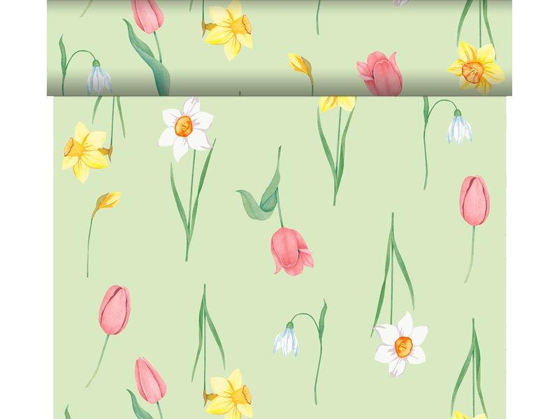 Duni Tischdecke Spring Melody 40 cm x 24 cm, Grün