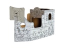 Fellowes Ausmal-Spielhaus Piratenboot XL aus Wellpappe