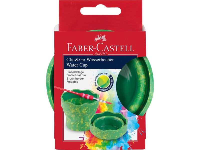 [2099614] Faber-Castell Wasserbecher Clic&Go Grün