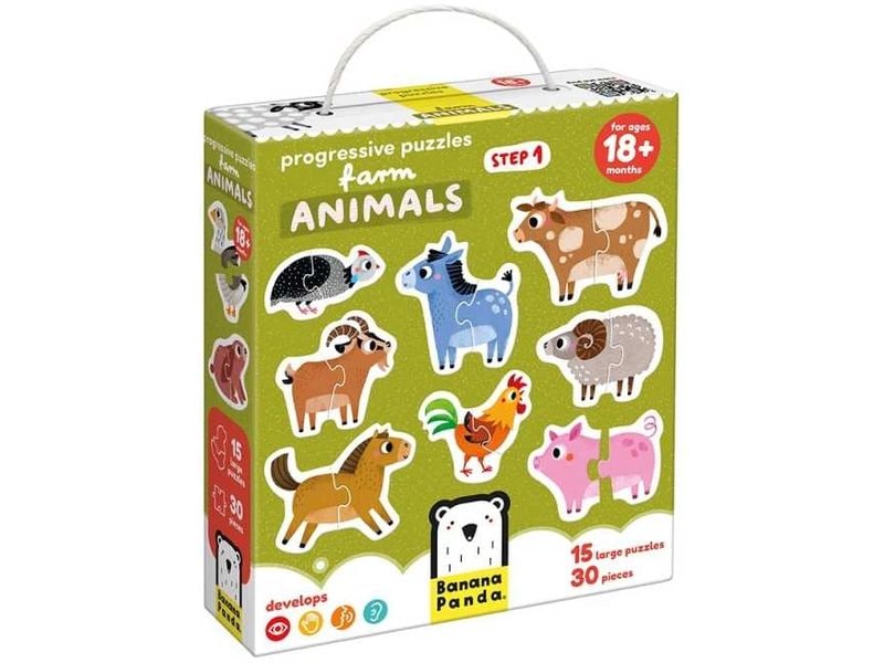 [2083948] Banana Panda Puzzle Progressive Farm Animals Pappe