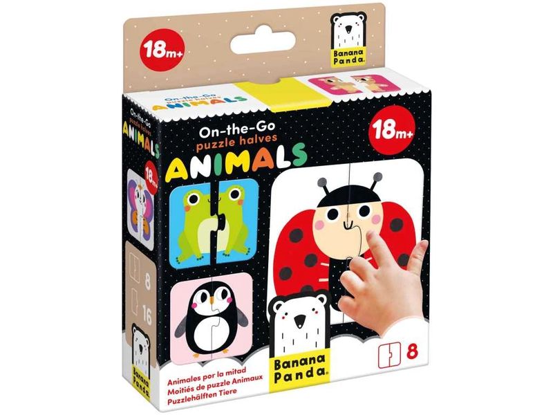 Banana Panda Puzzle On-the-Go Puzzlehälften Tiere Pappe 16 Teile