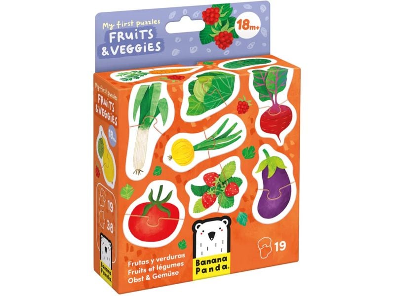 Banana Panda Puzzle My First Fruits & Veggies Pappe 38 Teile