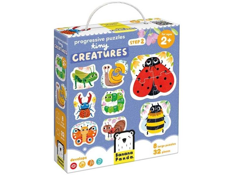 Banana Panda Puzzle Progressive Tiny Creatures Pappe 32 Teile