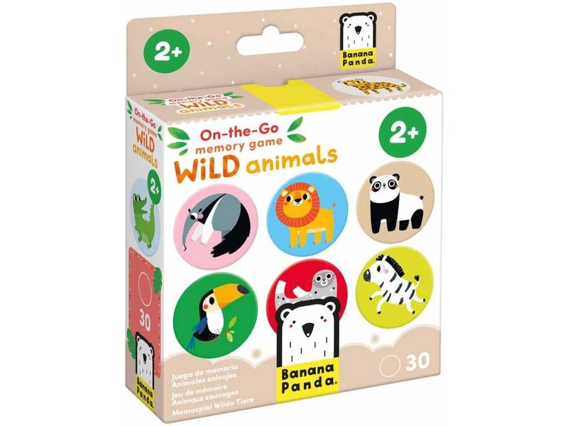 [2083927] Banana Panda Memory On-the-Go Wild Animals Pappe 30 Teile