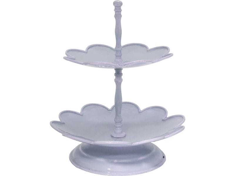 Chic Antique Etagere mit 2 Etagen 25 cm, Himmelblau