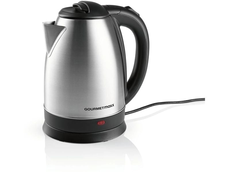 [2092649] GOURMETmaxx Wasserkocher 1.8 l, Schwarz/Silber