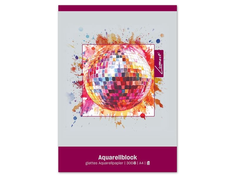Lumart Aquarellblock Lumart A4, 300 g/m², 20 Blatt