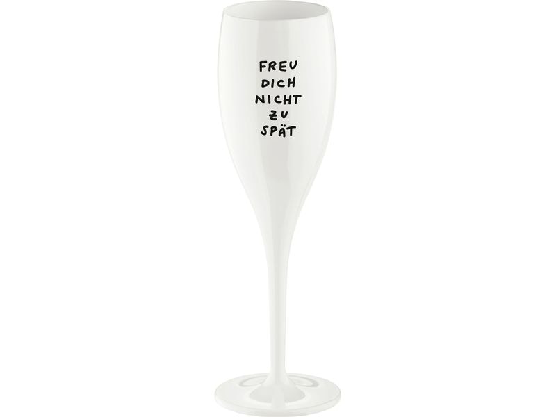 [2085173] Koziol Sektglas Freu dich nicht 100 ml, 1 Stück, Weiss