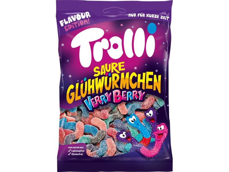 Trolli Gummibonbons Saure Glühwürmchen Verry Berry 200 g