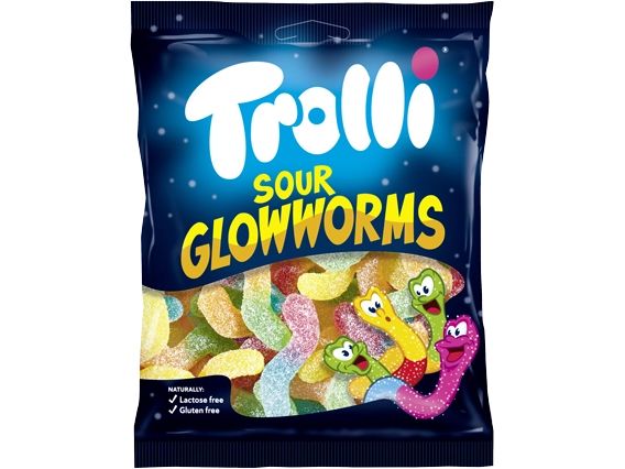 Trolli Gummibonbons Saure Glühwürmchen 100 g