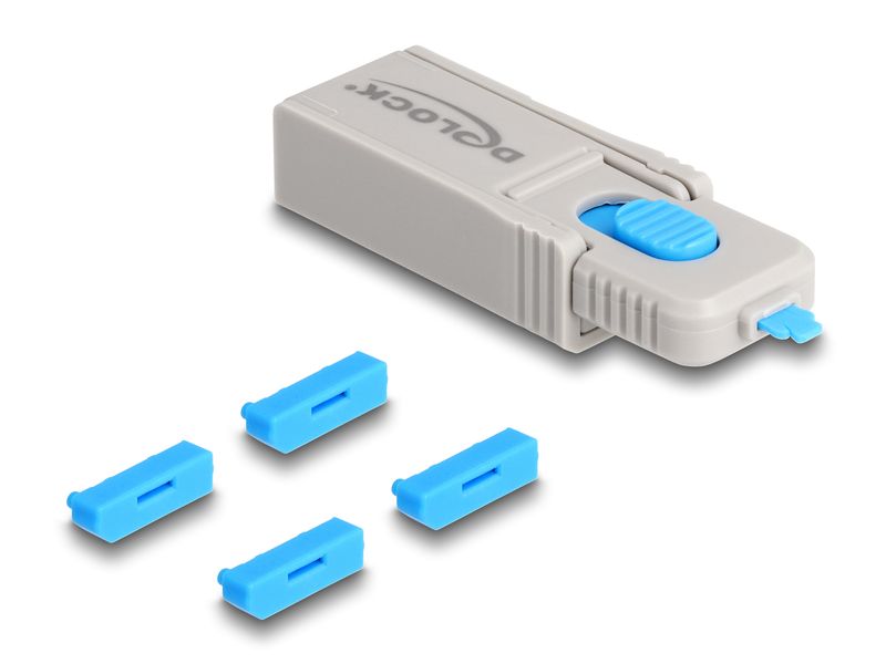 [2079414] Delock DisplayPort Port Blocker Set 4 Stück mit Verschlusswerkzeug