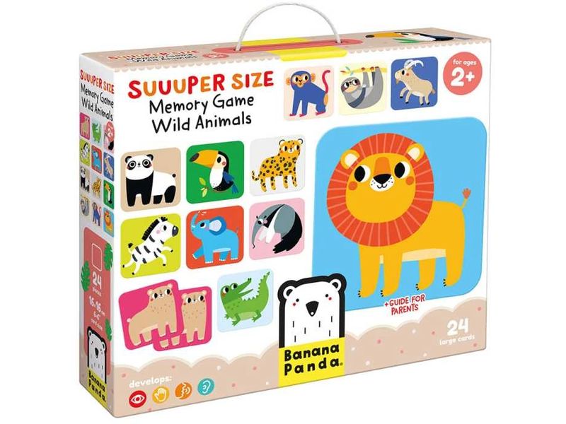 [2083934] Banana Panda Memo-Spiel Suuuper Size Wild Animals Pappe 30 Teile