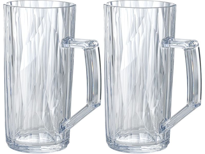 Koziol Bierglas Club No. 26 500 ml, 2 Stück, Transparent