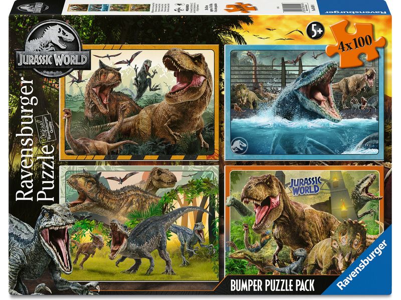 [2059435] Ravensburger Puzzle Jurassic World Bumper Pack 4 x 100 Teile