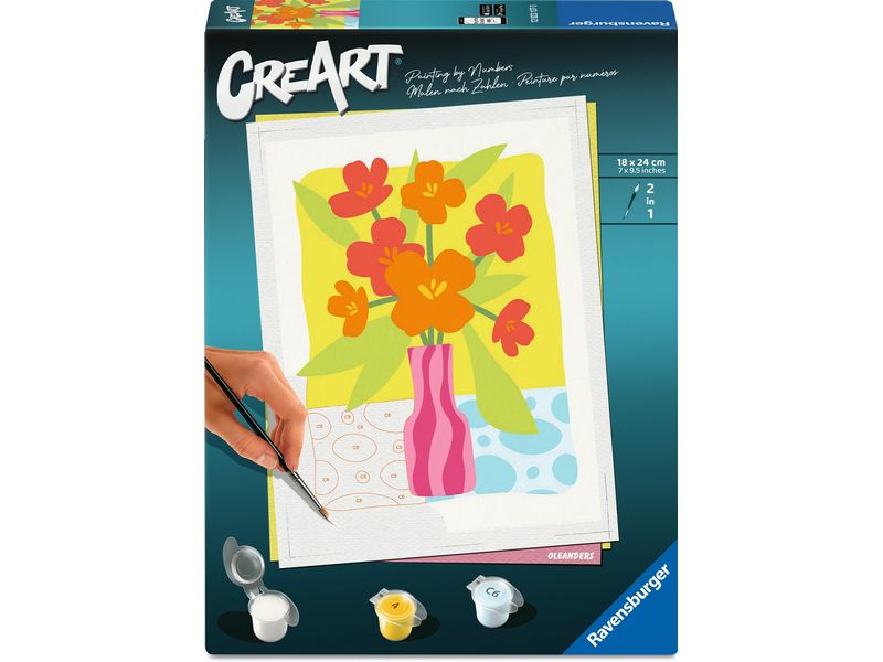 Ravensburger Malen nach Zahlen Malset CreArt Adults Trend Oleander