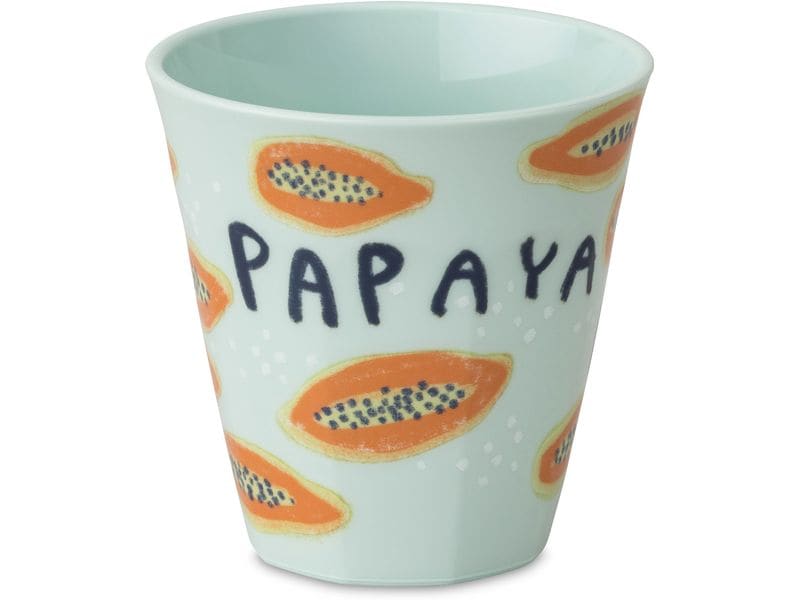 Koziol Trinkbecher Nora M Juicies Papaya 300 ml, 1 Stück, Hellblau
