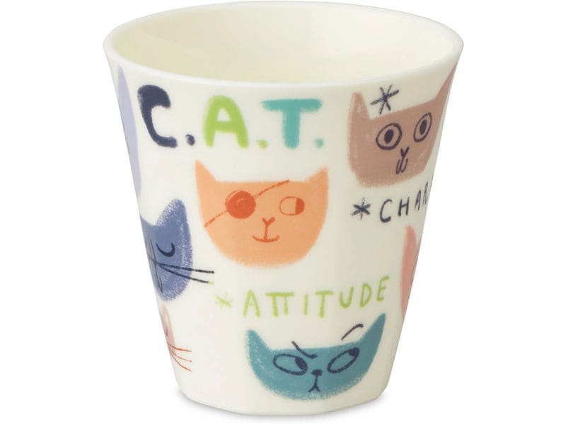 Koziol Trinkbecher Nora M Purrs C.A.T 300 ml, 1 Stück, Mehrfarbig