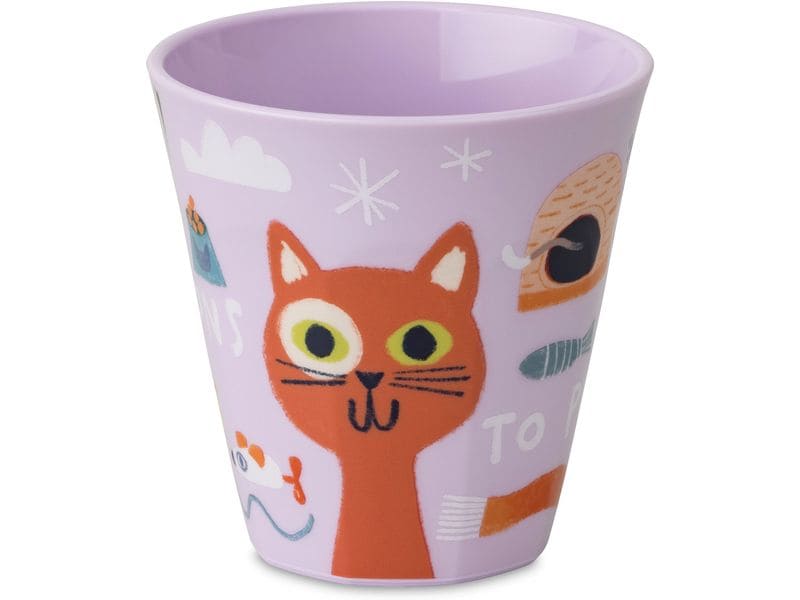 [2085243] Koziol Trinkbecher Nora M Purrs Reasons 300 ml, 1 Stück, Mehrfarbig