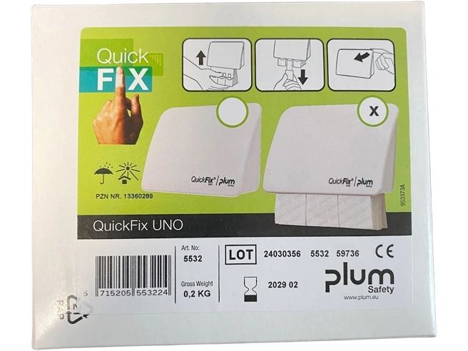 PLUM Quick Fix Uno Wandspender für Pflaster Weiss