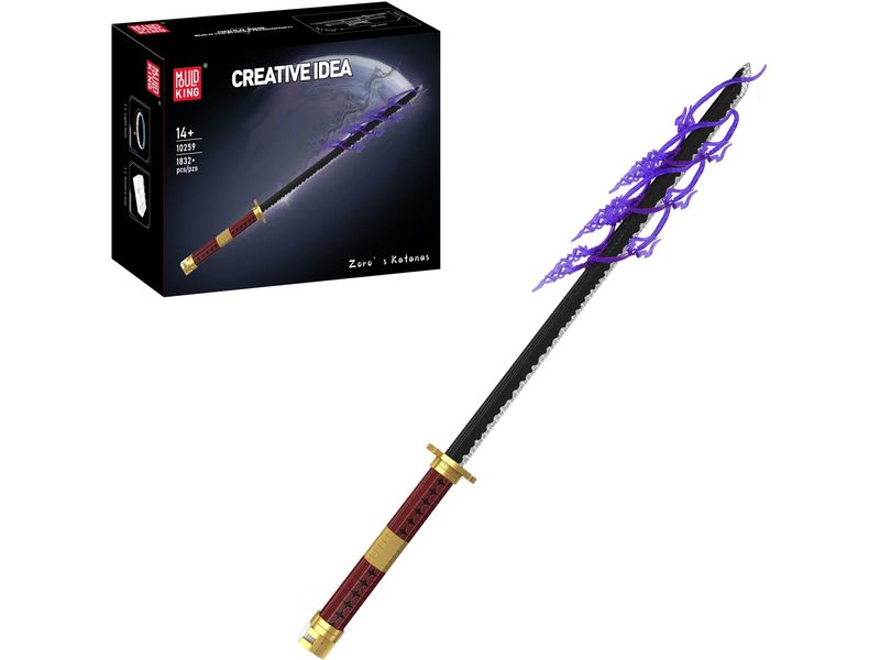 Mould King Zoro's Katana 2 Anime Katana Set mit Beleuchtung