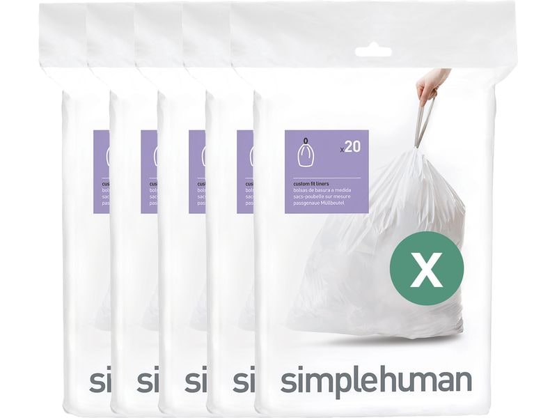 Simplehuman Müllbeutel Code X, 80 l, 5 x 20 Stück
