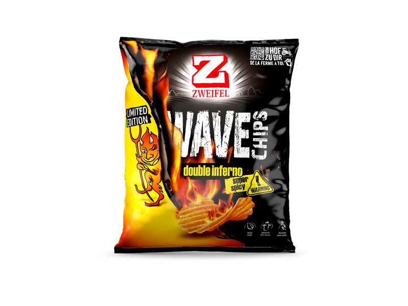 [2106228] Zweifel Chips Wave Double Inferno 120 g