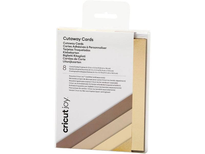 Cricut Blankokarte Joy cut-away neutral, 10.8 x 14 cm 8 Stück