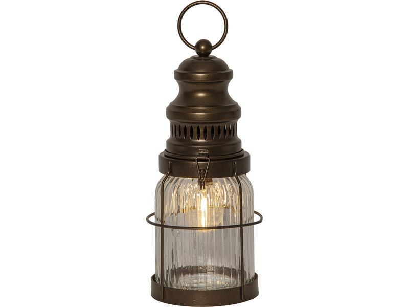 [2093965] Star Trading Laterne Aina Indoor, Bronze, 28 cm Höhe