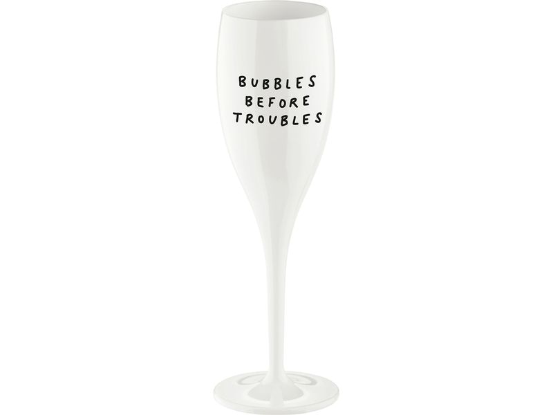Koziol Sektglas Bubbles 100 ml, 1 Stück, Weiss