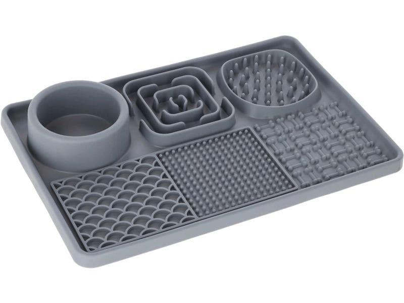 [2052540] Kerbl Schleckmatte XL Grau, 30 x 20 x 4 cm