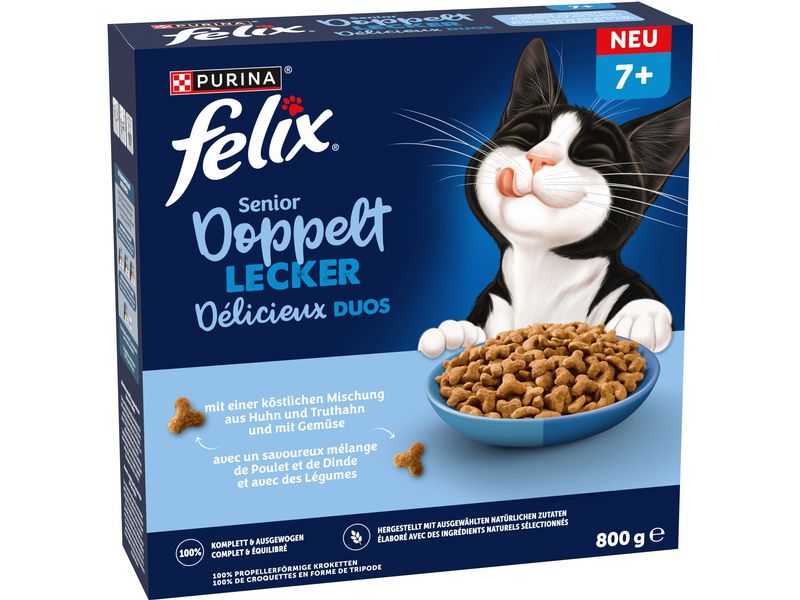 [2034458] Felix Trockenfutter Doppelt Lecker Senior Geflügel 800 g