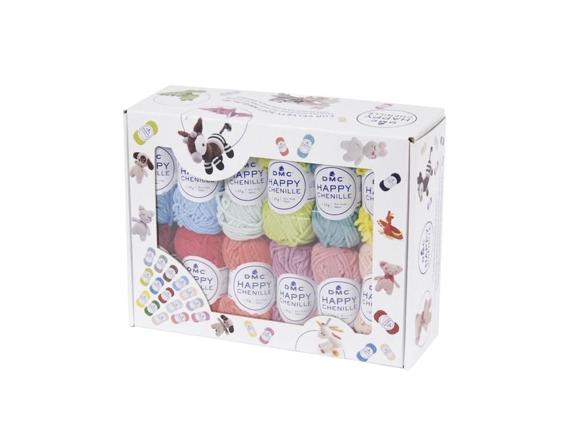 [2012236] DMC Wolle Happy Chenille Set 25 Stück je 38 m