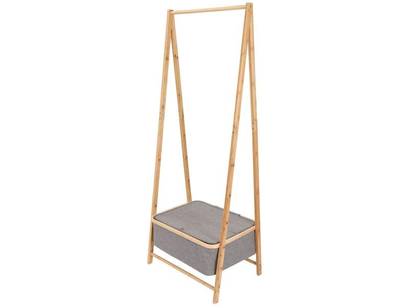 Lumaland Lumaland Kleiderständer aus Bambus 159 x 60 x 45 cm Grau