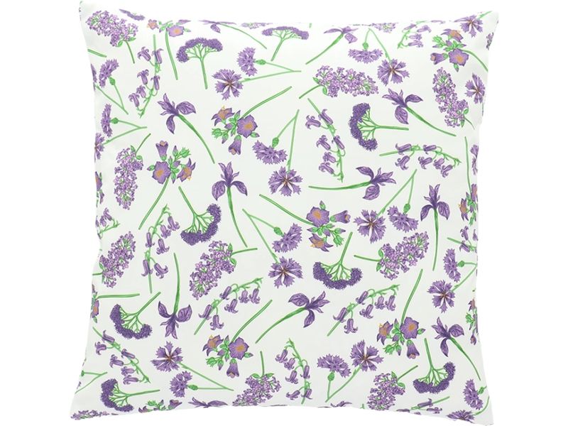 [2106564] Esschert Design Outdoor-Kissen Blumen 49 x 49 cm, Lila