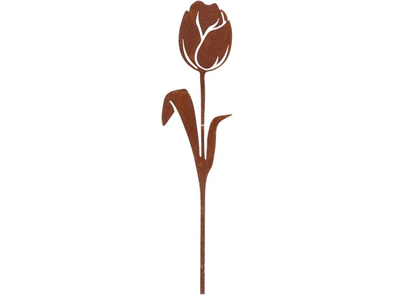 Esschert Design Dekofigur Tulpe Weichstahl Rost 9 x 37 cm