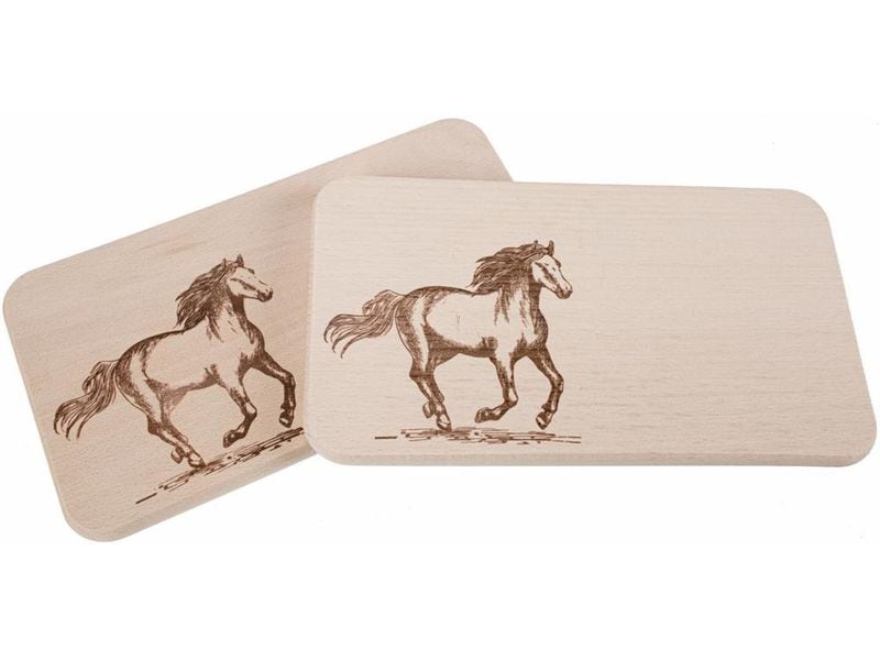 [2126424] creanorm Schneidebrett Erle 22 x 12 cm, Pferd Motiv