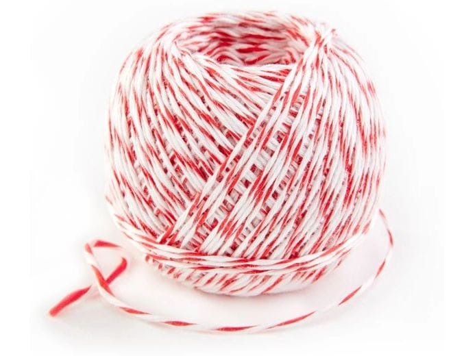[2125754] GEFU Schnur Filio Rot/Weiss, 2 Rollen