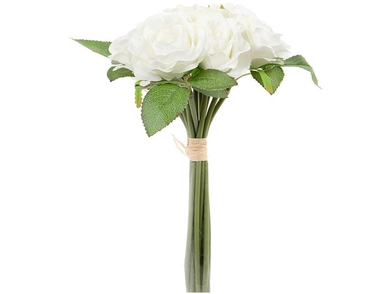[2082828] CHALET Kunstblume Rosenstrauss 25 cm, Weiss