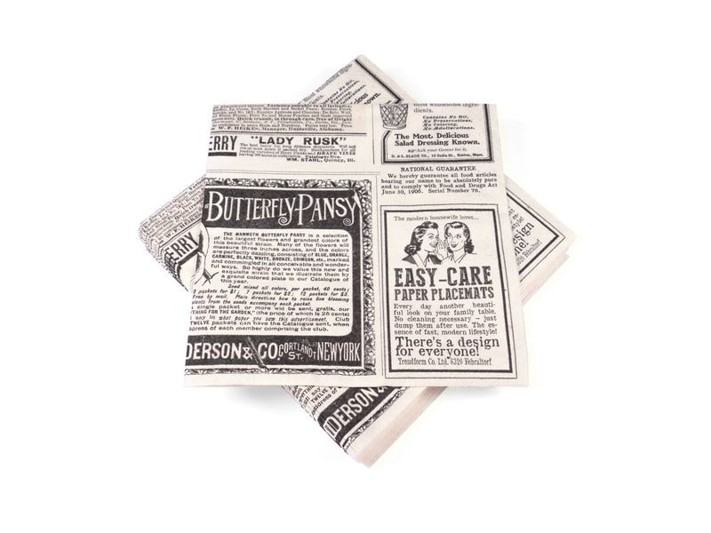 Trendform Papierservietten Newspaper 33 cm x 33 cm, 20 Stück