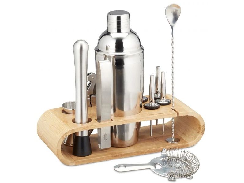 relaxdays Cocktail-Set 680 ml, Silber