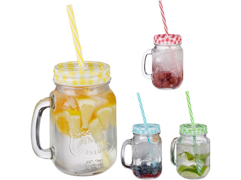 [2111468] relaxdays Trinkbecher 500 ml, 4 Stück