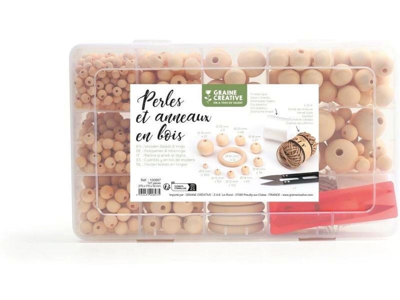 [2087843] Graine Créative Perlen-Set Box mit 747 verschiedenen Perlen