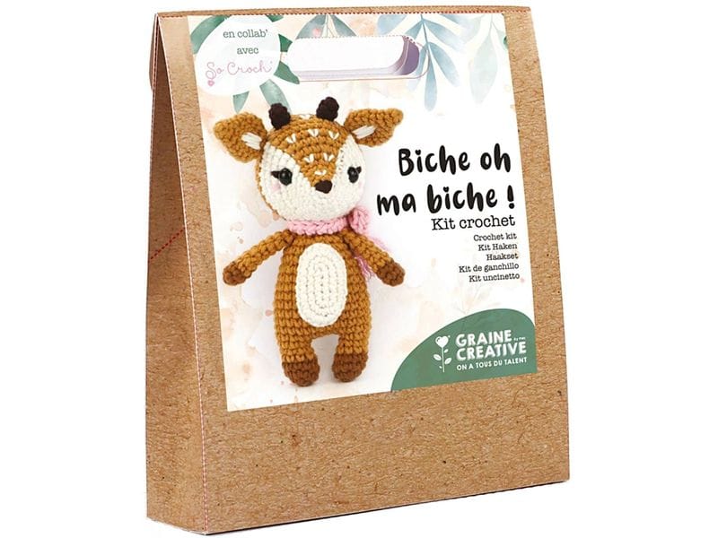[2087855] Graine Créative Häkelset Amigurumi Reh Braun 17 cm