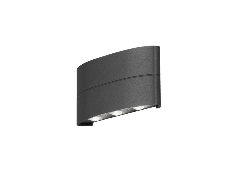 Konstsmide Wandleuchte Chieri, 3000K, 6 x 1.2W, Schwarz