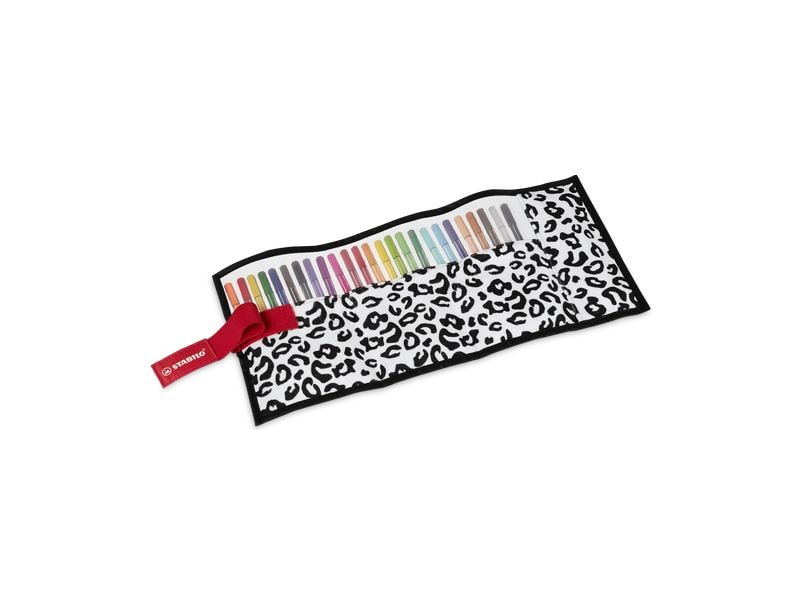 STABILO Pen 68 Fasermaler Rollerset à 25, Schneeleopard