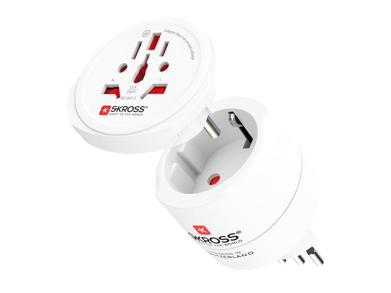 SKROSS Reiseadapter Combo World to CH + IT + BRA