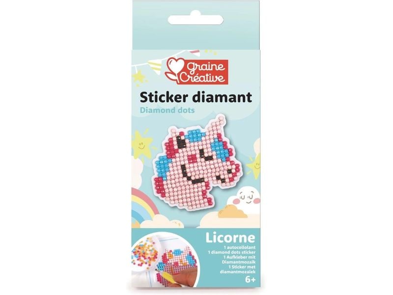 [2087771] Graine Créative Bastelset Daimond Painting Mosaik Sticker-Set Einhorn