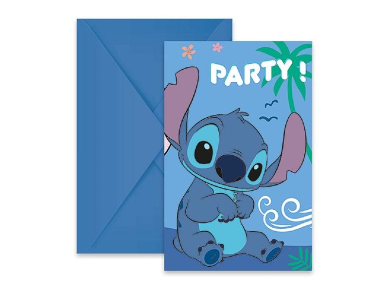 We fiesta Party Einladungskarte Stitch 9 x 14 cm, FSC, 6 Stück